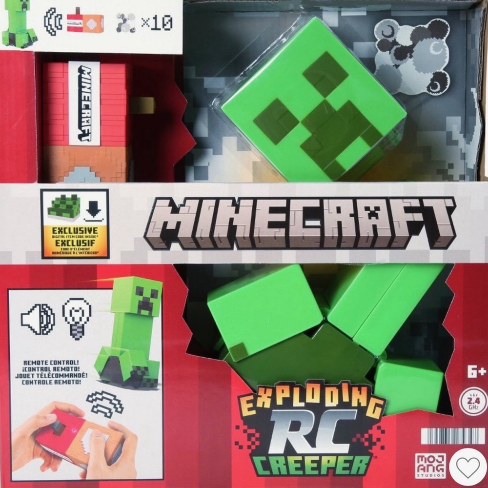 Minecraft Exploding RC Creeper Remote Control Toy - Green - Mojang